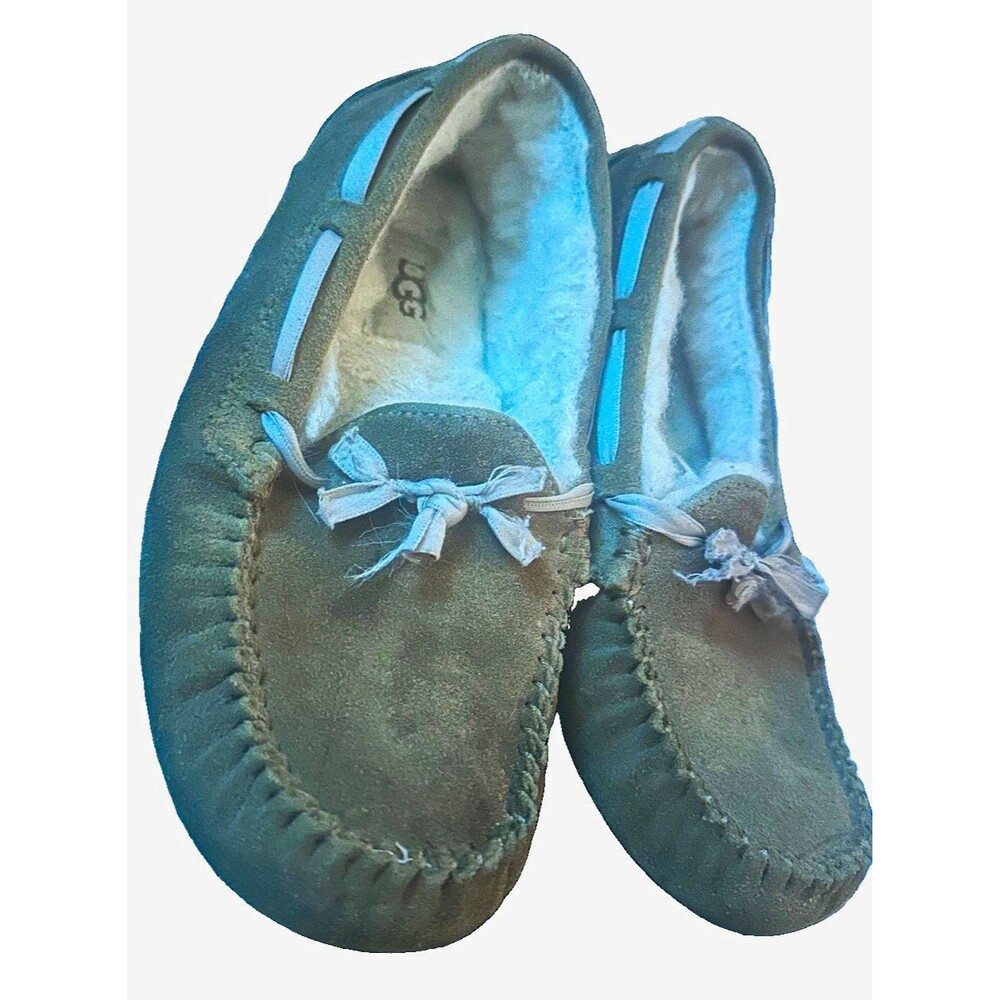 UGG Dakota Chestnut Suede Sheepskin Moccasin Slippers Women’s Size 5